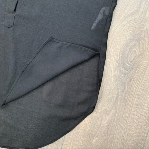 Aritzia Wilfred  Blouse 3/4 Length Sleeve Black Button Front Collared Size XXS - Picture 8 of 15